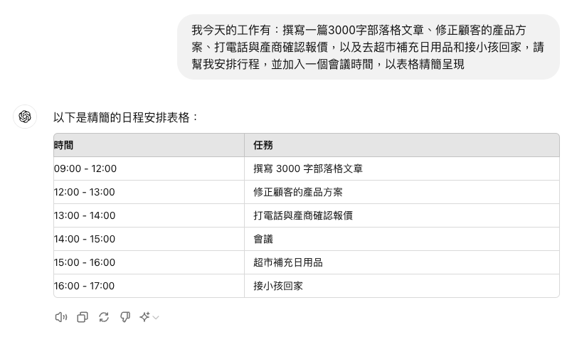 利用chatgpt安排行程